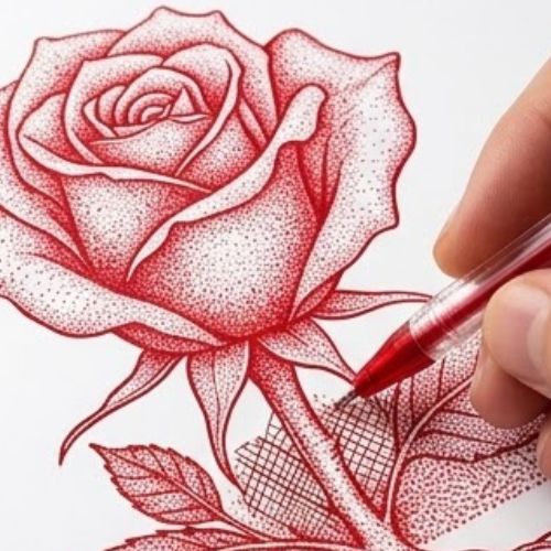 Box of 12 Triglow Gel Pens 0.7mm Gipao GP90 Red with discount