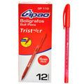 Caja X 12 Bolígrafos Tristrar gel 1.0 mm Gipao GP110 Rojo con descuento