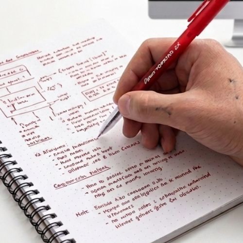 Box X 12 Semi-gel pen 0.7mm, Gipao brand - Red Top Star