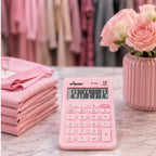 Calculadora Electrónica Compacta Gipao GP 851 - 12 Dígitos Rosa Claro Pastel