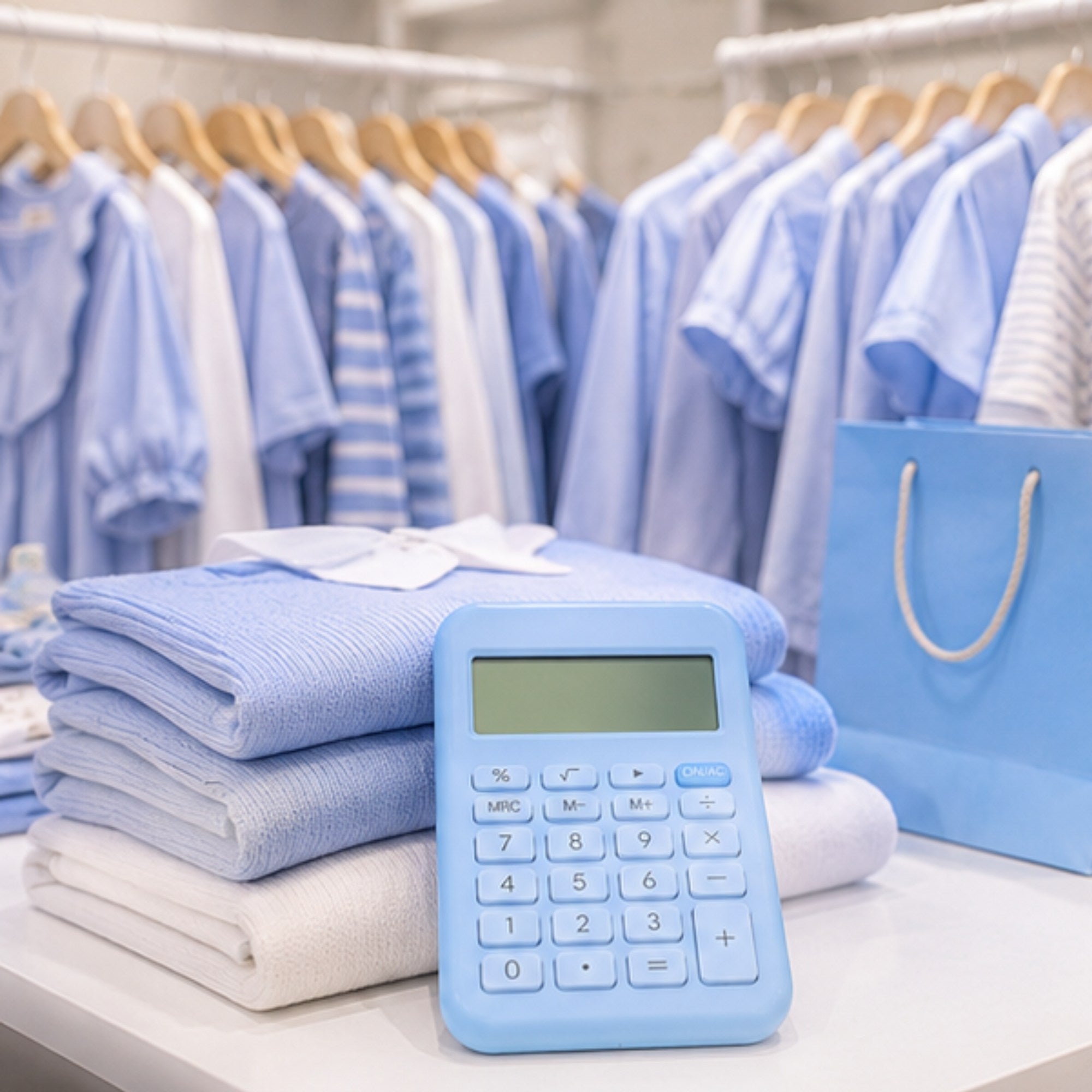 Calculadora Electrónica Compacta Gipao GP 851 - 12 Dígitos Azul Claro Pastel