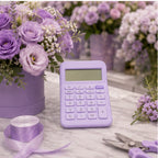 Calculadora Electrónica Compacta Gipao GP 851 - 12 Dígitos Lila Claro Pastel