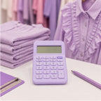 Calculadora Electrónica Compacta Gipao GP 851 - 12 Dígitos Lila Claro Pastel