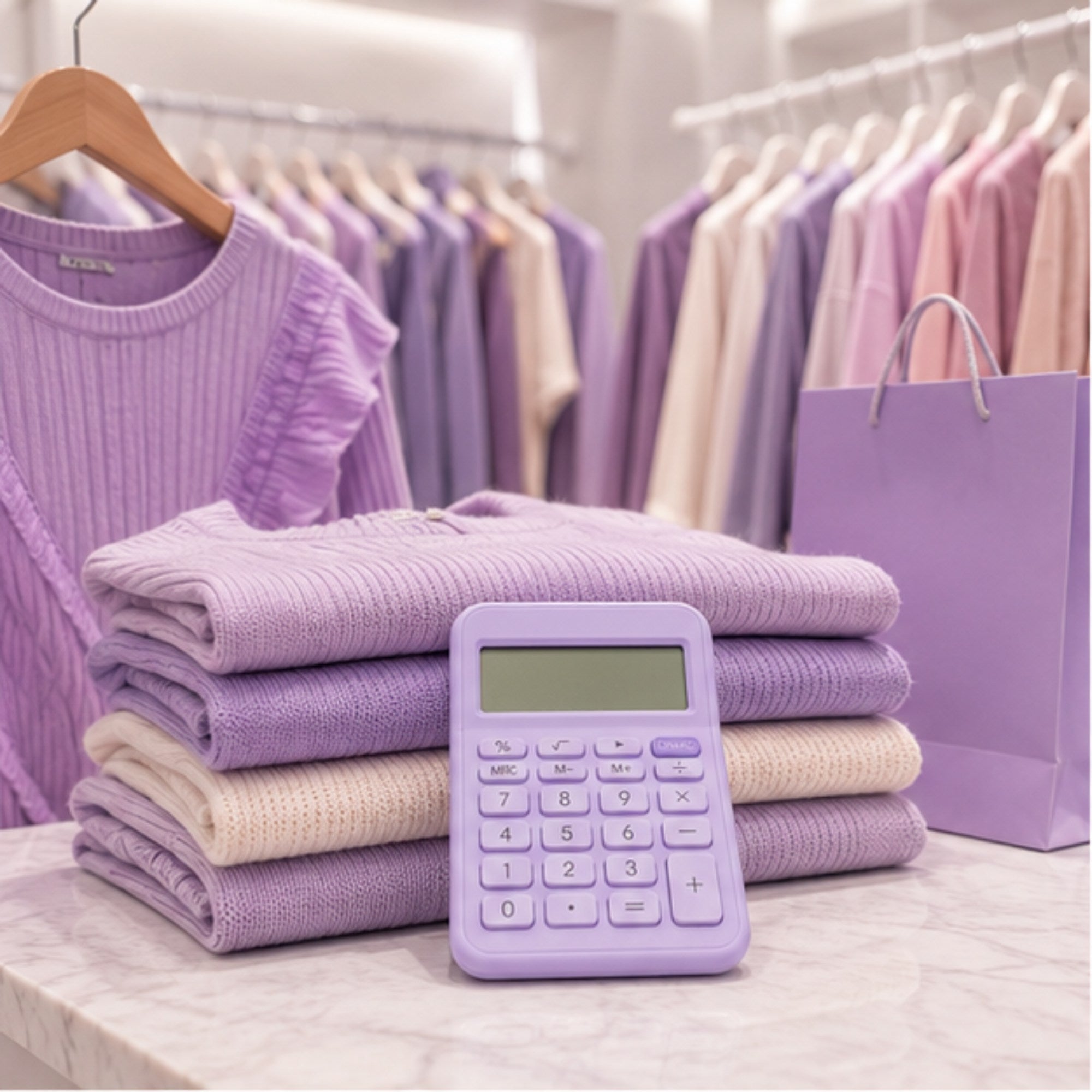 Calculadora Electrónica Compacta Gipao GP 851 - 12 Dígitos Lila Claro Pastel