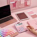 Calculadora de Escritorio Casio MX-12B-PKLB Bicolor (Rosa y Azul Claro) – 12 Dígitos