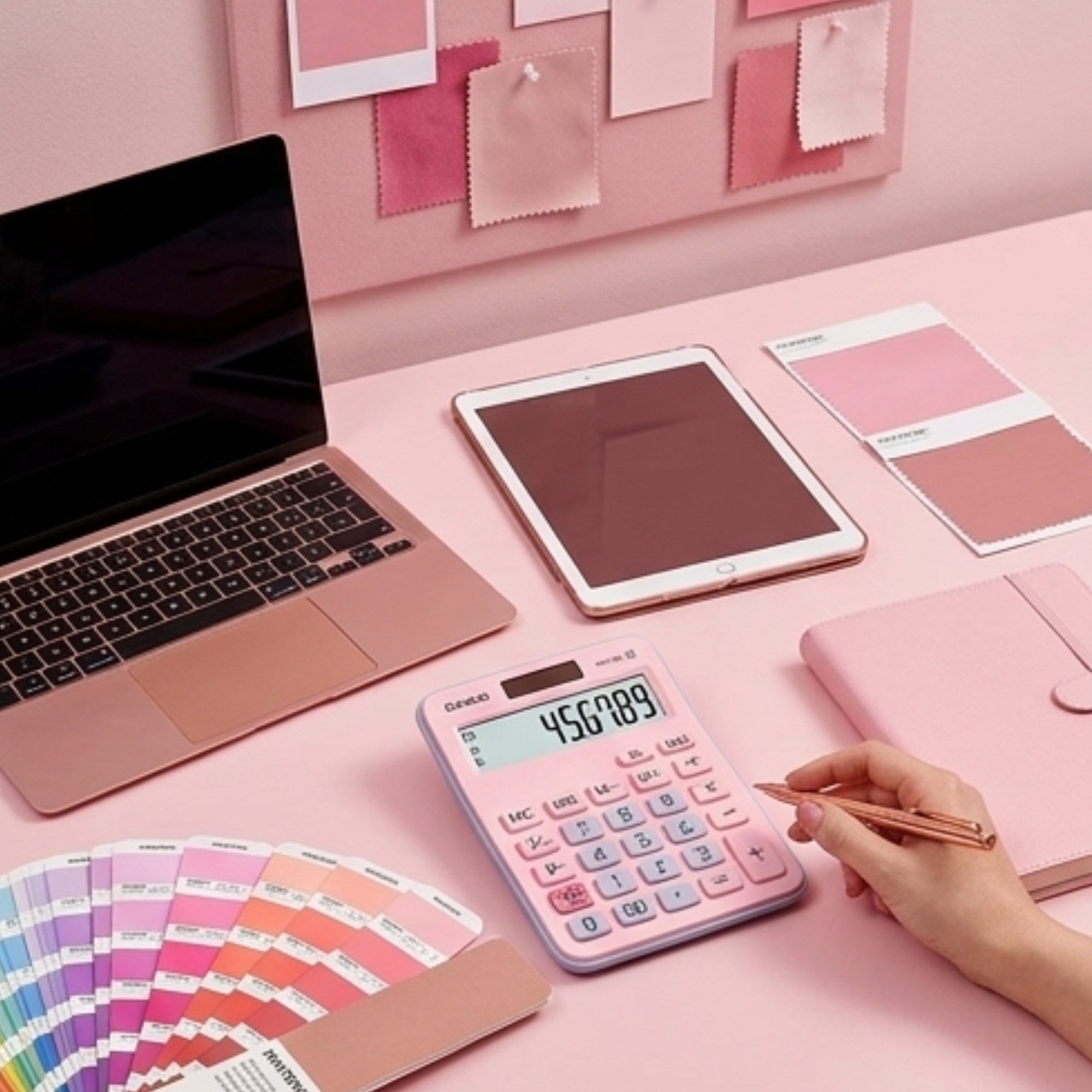 Calculadora de Escritorio Casio MX-12B-PKLB Bicolor (Rosa y Azul Claro) – 12 Dígitos