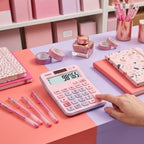 Calculadora de Escritorio Casio MX-12B-PKLB Bicolor (Rosa y Azul Claro) – 12 Dígitos