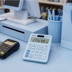 Calculadora de Escritorio Gipao GP 853 – 12 Dígitos Azul Pastel
