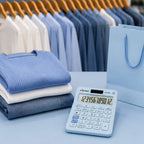 Calculadora de Escritorio Gipao GP 853 – 12 Dígitos Azul Pastel