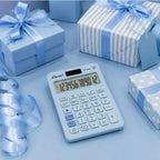 Calculadora de Escritorio Gipao GP 853 – 12 Dígitos Azul Pastel