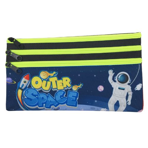 Cartuchera Economica 3Cierres Outer Space