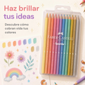 Colores Faber-Castell Sparkle Pastel x12 en Caja Metálica