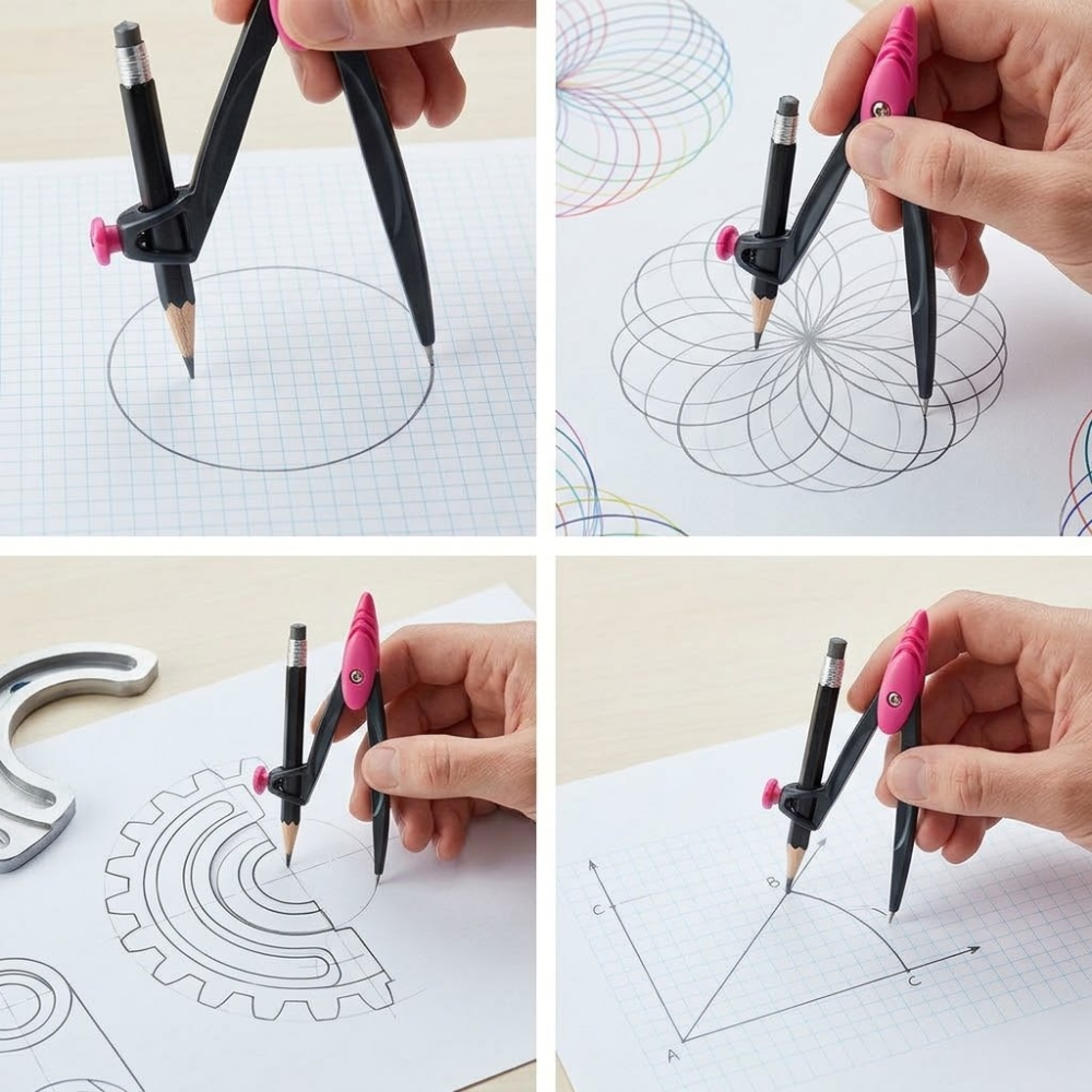 Compás Maped Study con Lápiz y Regla en Caja