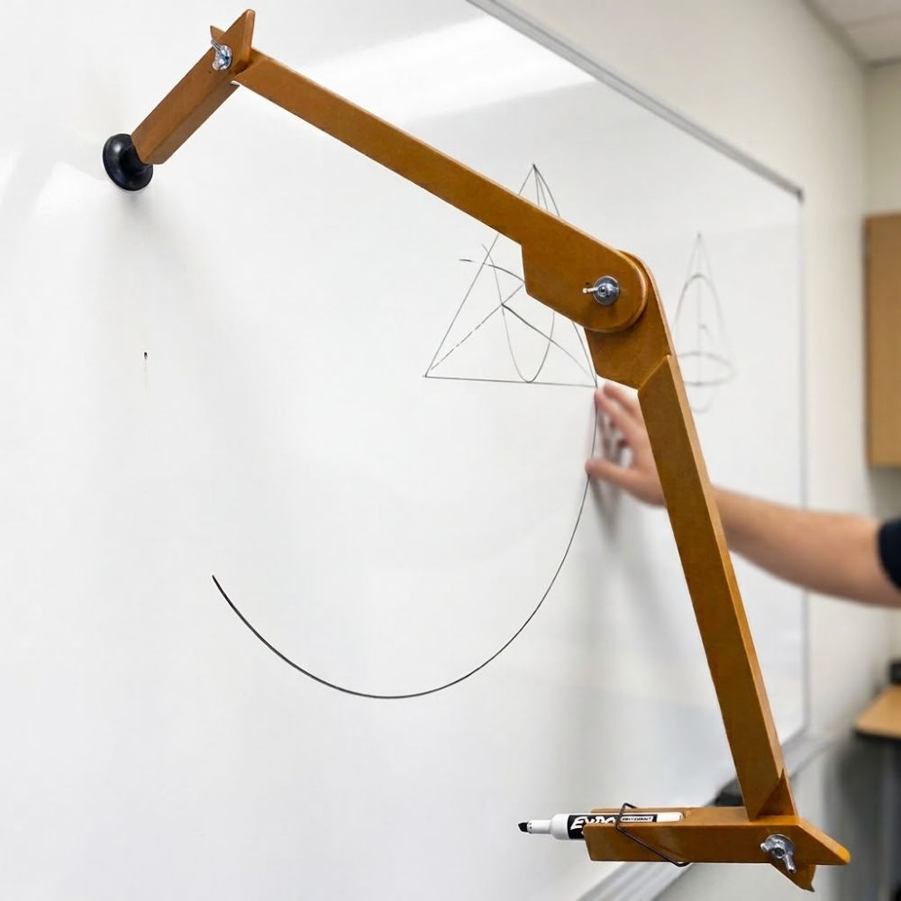 Compás de Madera para Tablero Acrílico Ideal con Chupa