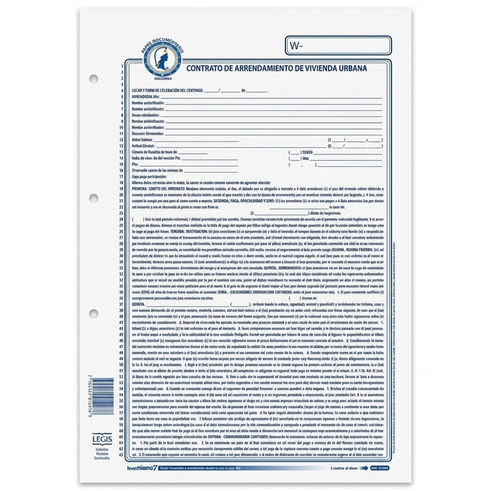 Contrato de Arrendamiento Vivienda Urbana Minerva x 12 | Formato Contrato de Alquiler de Vivienda, Arrendamiento Residencial y Vivienda Urbana Ref. 5501