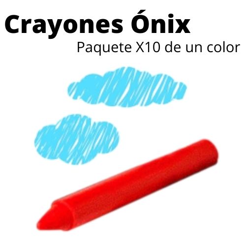 Crayones Onix Paquete X10 Unidades Color Rojo