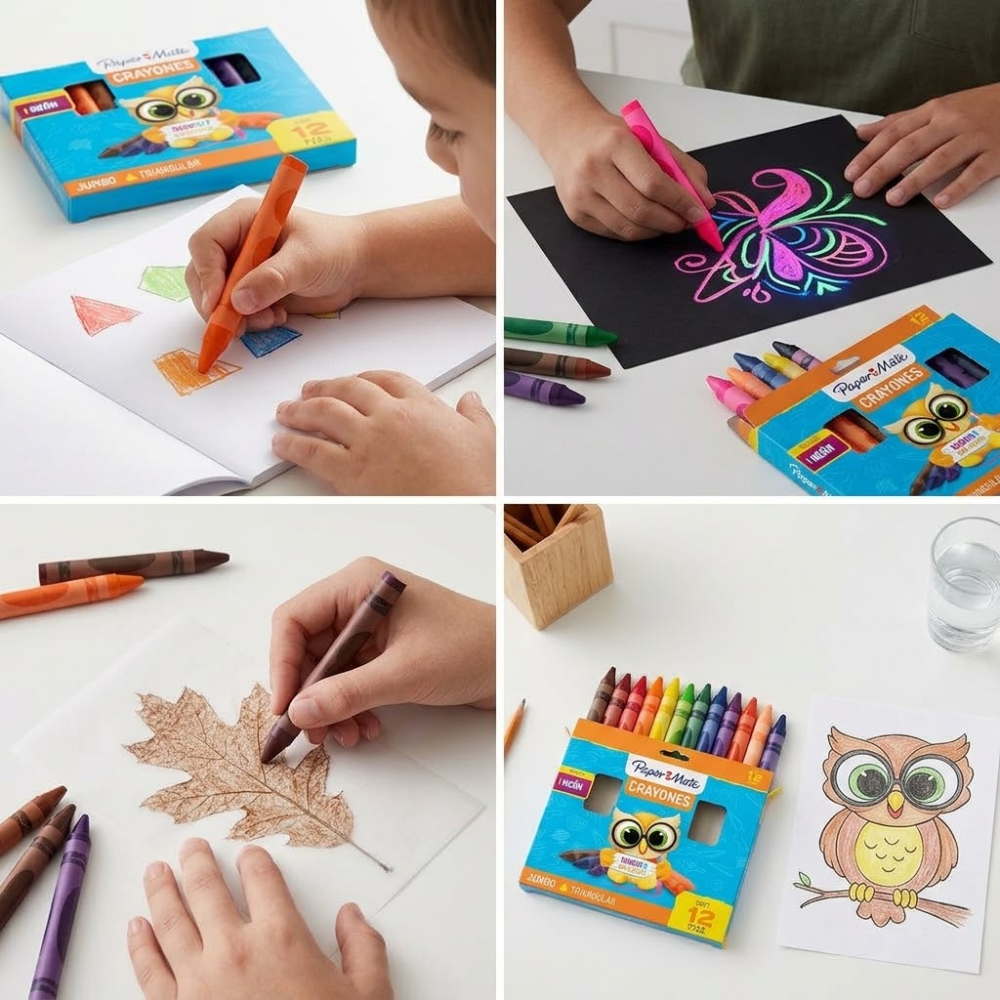 Crayones Paper Mate Jumbo Triangulares x12 – Gruesos