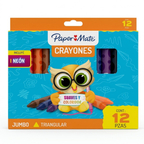 Crayones Paper Mate Jumbo Triangulares x12 – Gruesos