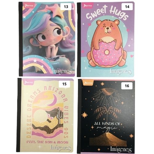 Cuaderno Cosido IMAGENES X50 Cuadros Femenino 13 16 2025