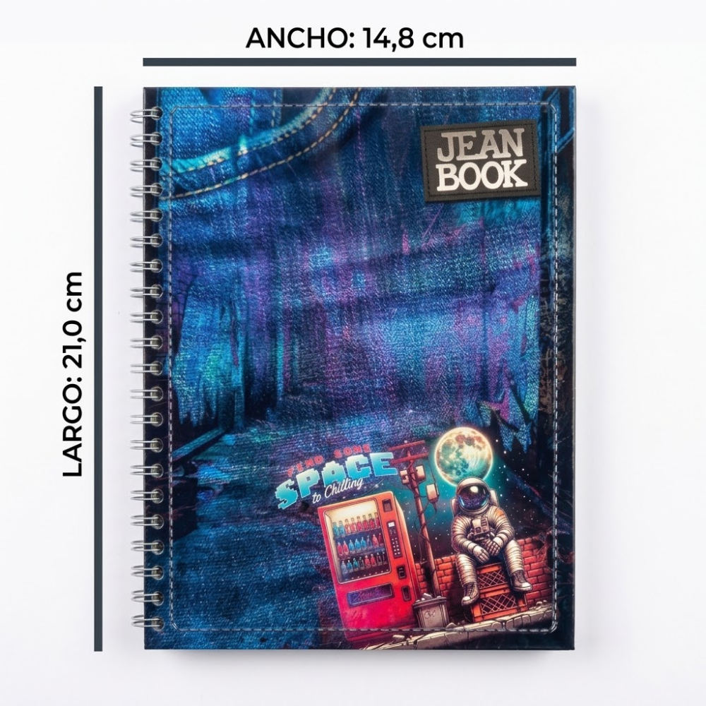 Cuaderno Argollado Norma Durabook Jean Book 105/80 Cuadros