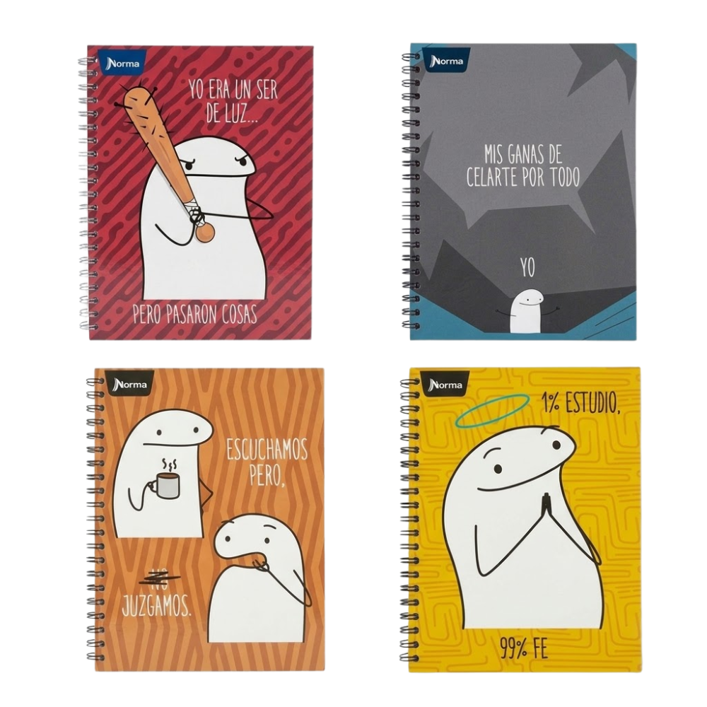 Cuaderno Argollado Norma Durabook Memes 80 Hojas Rayado – Cuaderno Escolar Grande