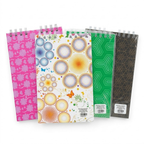 Cuaderno Bitácora Hoja Negra 1/2 Carta Pasta Estampada x40 Hojas