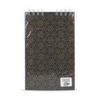 Cuaderno Bitácora Hoja Negra 1/2 Carta Pasta Estampada x40 Hojas