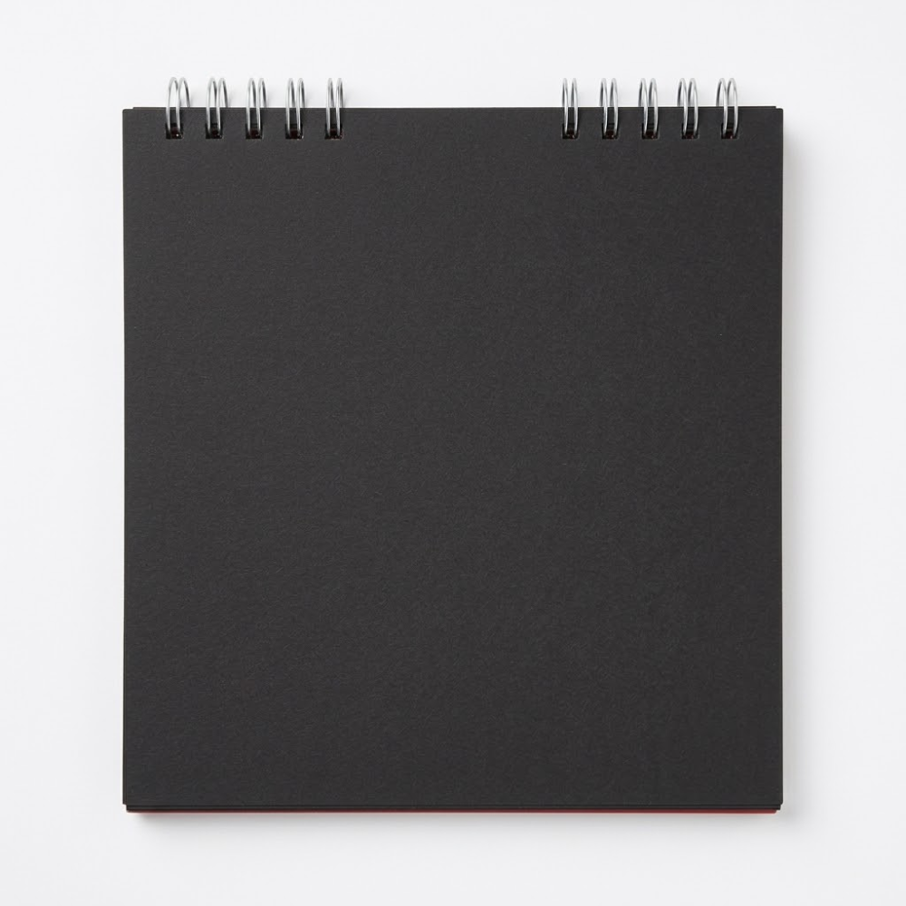 Cuaderno Bitácora Hoja Negra Carta Pasta Estampada x40 Hojas