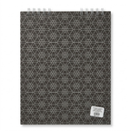 Cuaderno Bitácora Hoja Negra Carta Pasta Estampada x40 Hojas
