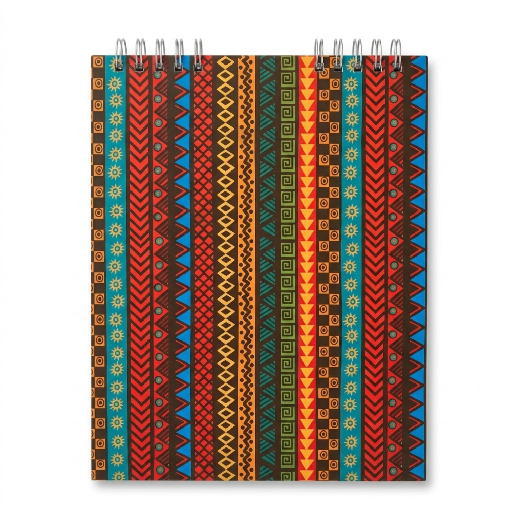 Cuaderno Bitácora Hoja Negra Carta Pasta Estampada x40 Hojas