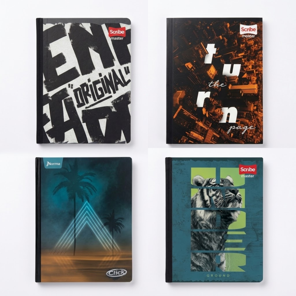Cuaderno Cosido Xpresarte Norma 50 Hojas 1/2 Mediano Masculino Cuadros
