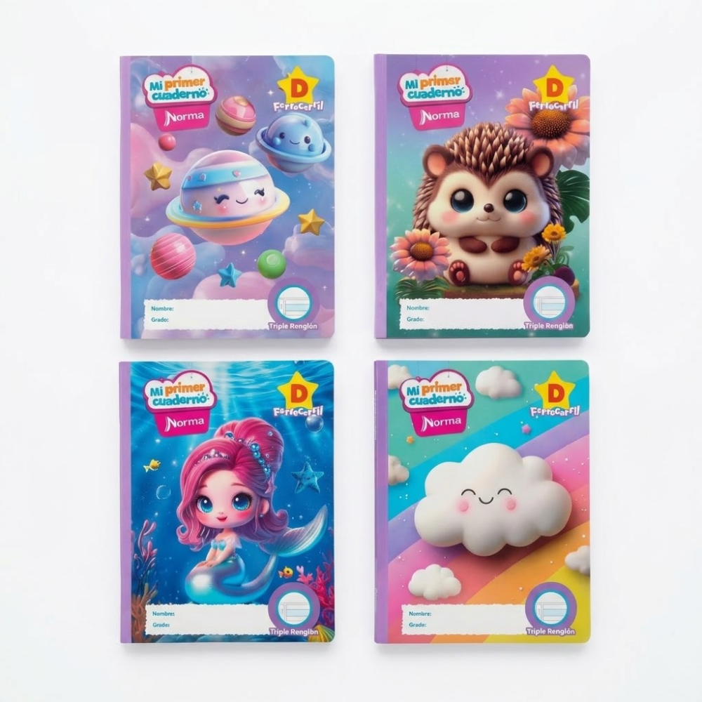 Cuaderno ferrocarril d, mi primer cuaderno marca Norma - Femenino