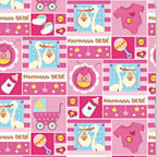 Papel regalo Bebé Cuadro fondo rosa
