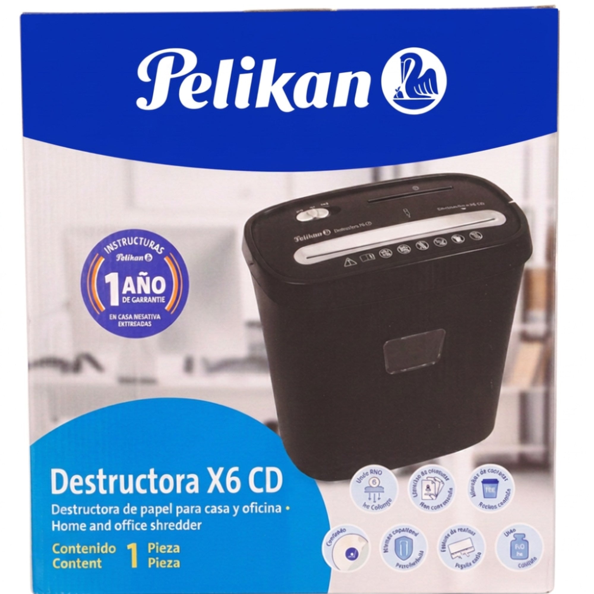 Destructora o Trituradora de Papel Pelikan X6 CD