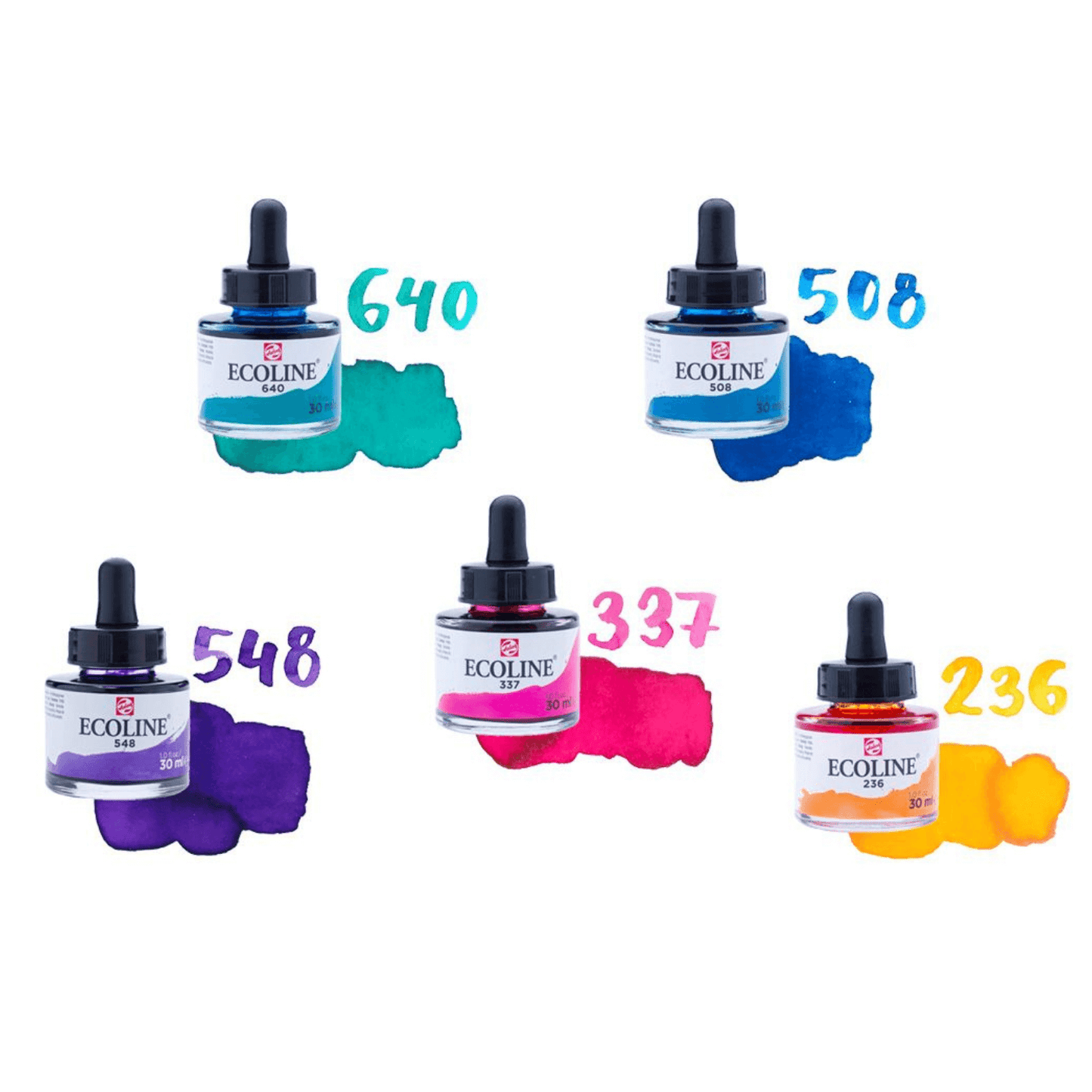 Ecoline acuarela demostracion en colores Panafargo