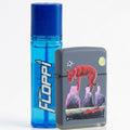El Kit Perro Fucsia en gris: Encendedor Floppi + Recarga de Gas Butano