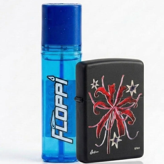 The Psychedelic Flower Kit: Floppi Lighter + Butane Gas Refill