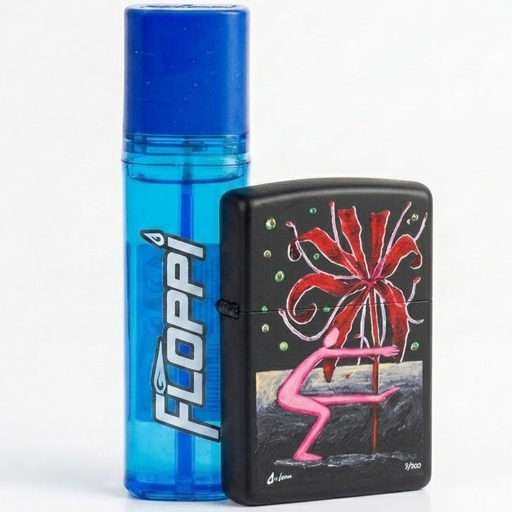 El Kit Persona con Flor: Encendedor Floppi + Recarga de Gas Butano