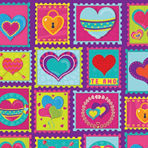 Estampilla te amo colores