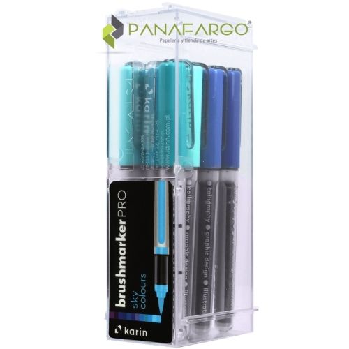 Estuche Marcador Azul Karin Para Lettering Parte De Atras