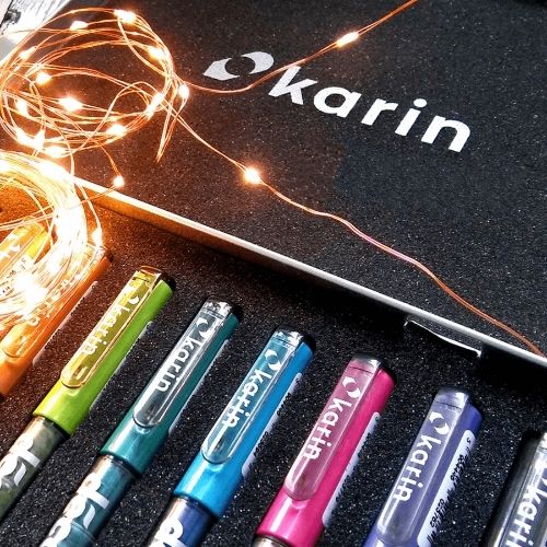Estuche marcadores lettering metalicos karin Con Luces