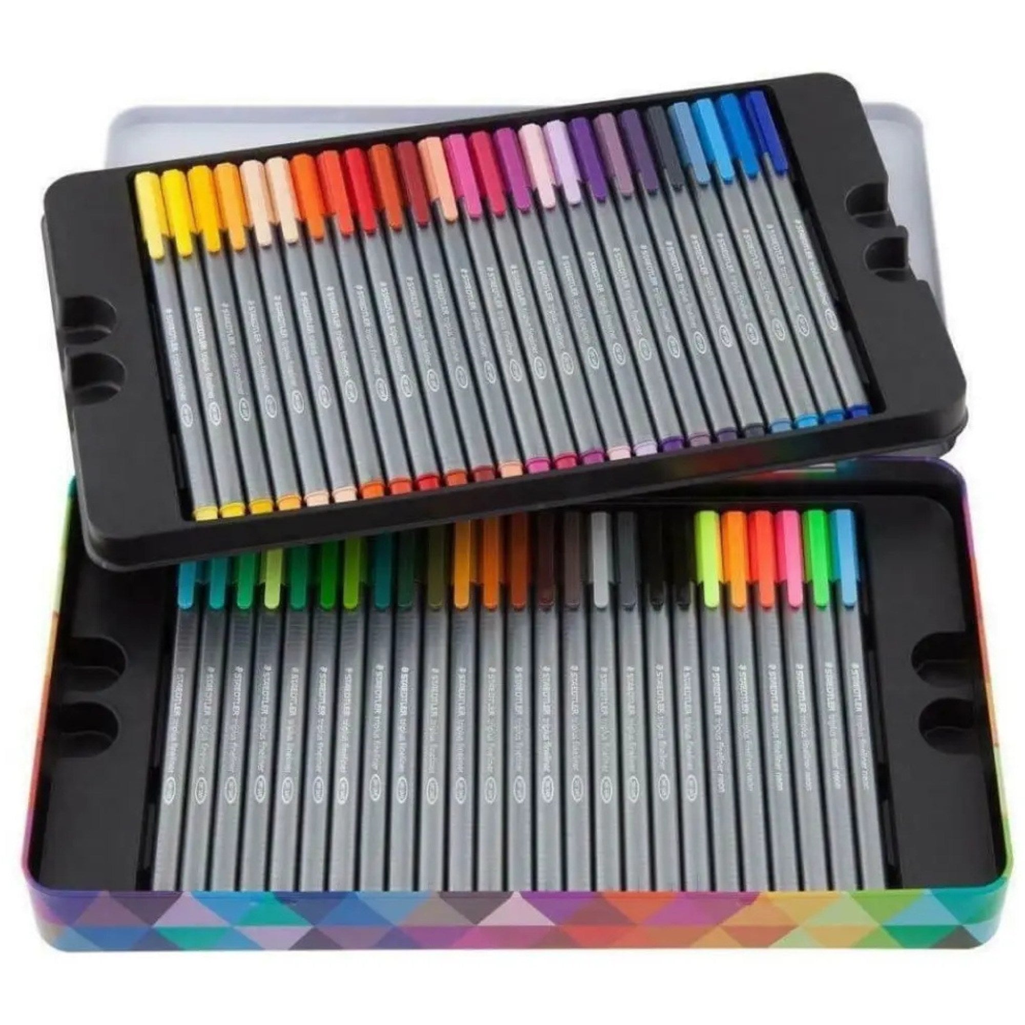 Estuche Metálico x50 Micropuntas Staedtler Triplus Fineliner Brilliant Colours| Punta Superfina 0.3 mm