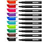 Estuche de 10 Marcadores Kores K Marker P1-M Permanente