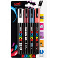 Estuche de 4 Marcadores POSCA PC-5M – Selección Rosa Coral y Tonos Profesionales