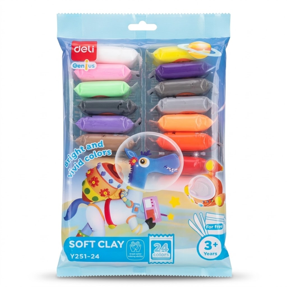 Foamy Moldeable Deli Y251-24 x 24 Colores