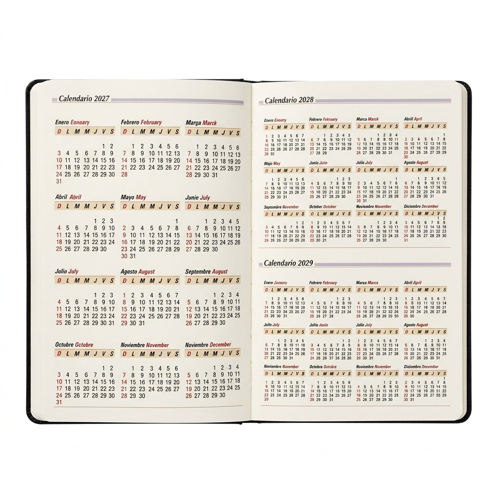 Agenda Diaria Maestro Gipao Diver Class 2027 con Resorte, Colores Pastel DC/66