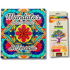 Mandala book plus box of colors, Artisan brand - 1