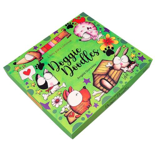 Kit Premium Anti estrés Doggie Doodles de Lala González: Libro de Colorear de Perritos y Lápices Artisan x24