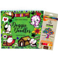 Kit Premium Anti estrés Doggie Doodles de Lala González: Libro de Colorear de Perritos y Lápices Artisan x24