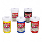 Kit de 5 Vinilos grande 125 ml Parchesito Colores Primarios ( amarillo, azul, rojo, blanco y negro)